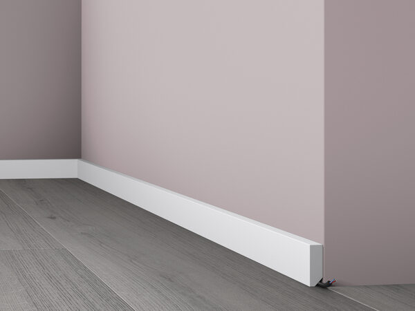 Waterbestendige Plint Recht Wit  – 13 x 38mm