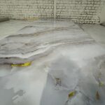 Plastic PVC Wall Panel Gloss Yellow/White (7100) 2800MM x 1220MM - 3MM